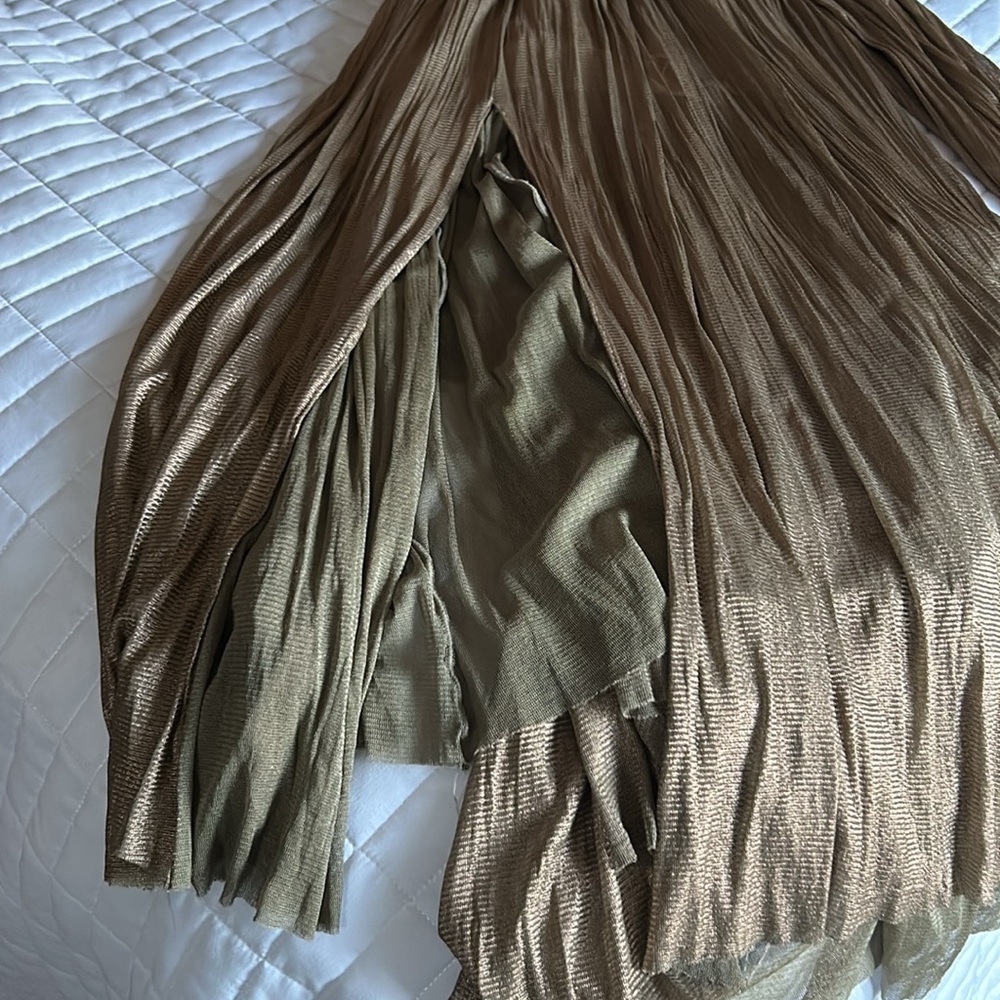 Maria Lucia Hohan Formal Wedding Cocktail Champagne Long Evening Dress. - Picture 7 of 9